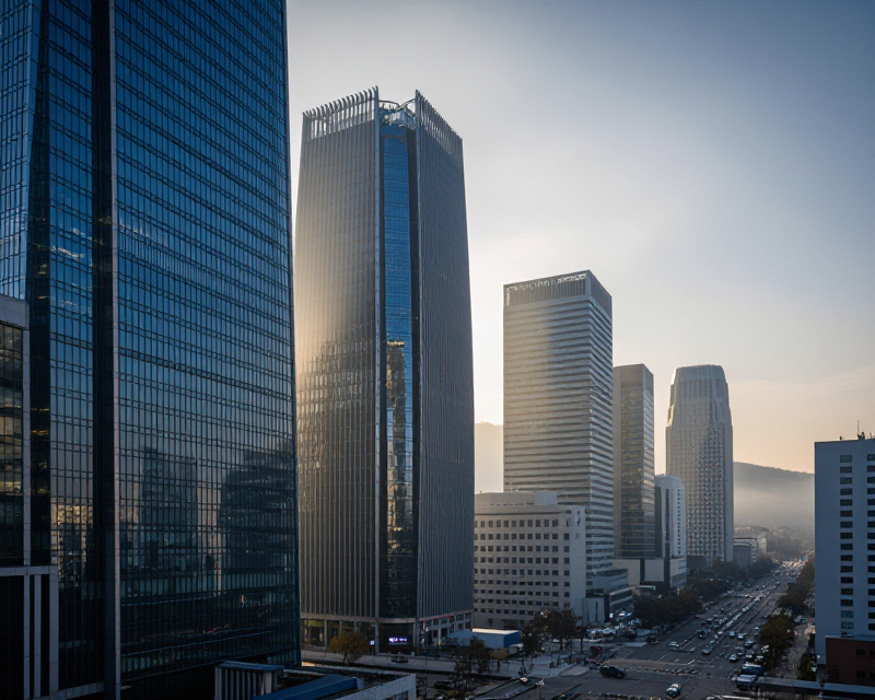 Seoul Financial District Morning