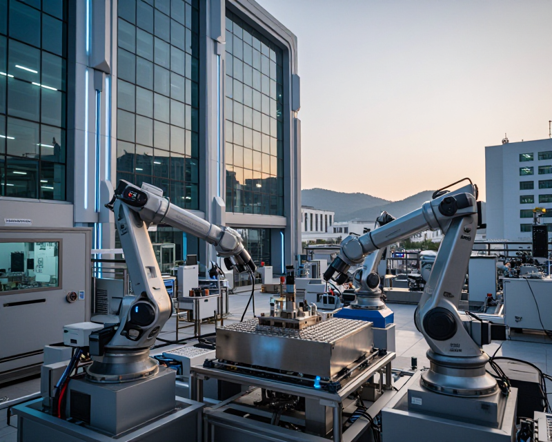 Futuristic Semiconductor Manufacturing Facility in South Korea