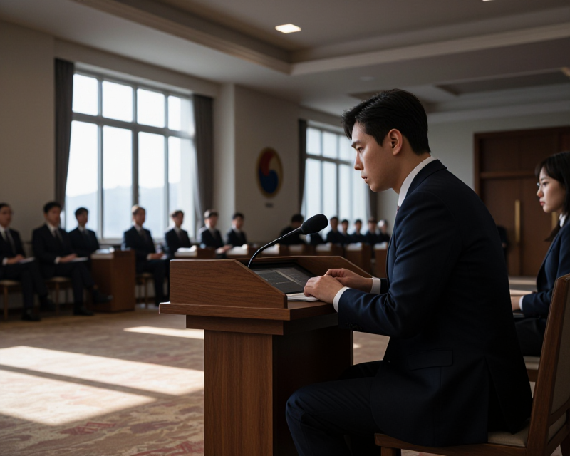 South Korean Presidential Press Conference Atmosphere