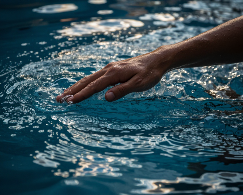 Cinematic Swimmer Focus