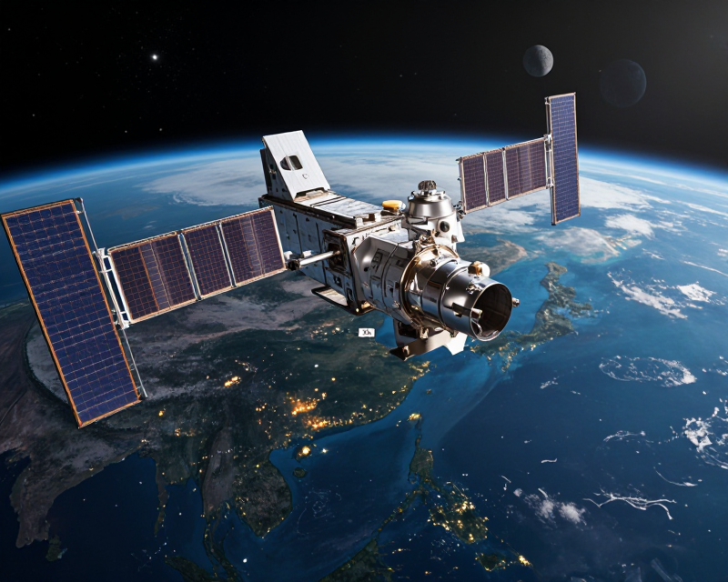 Earth Observation Satellite over Korea
