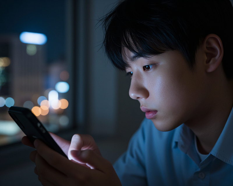 A contemplative moment with digital light